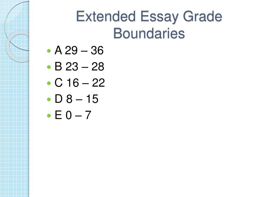 grade boundaries for the extended essay