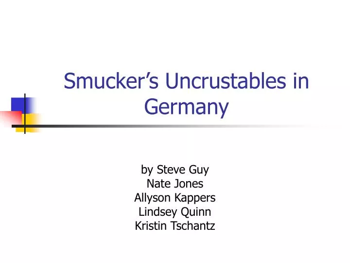 smucker s uncrustables in germany n.