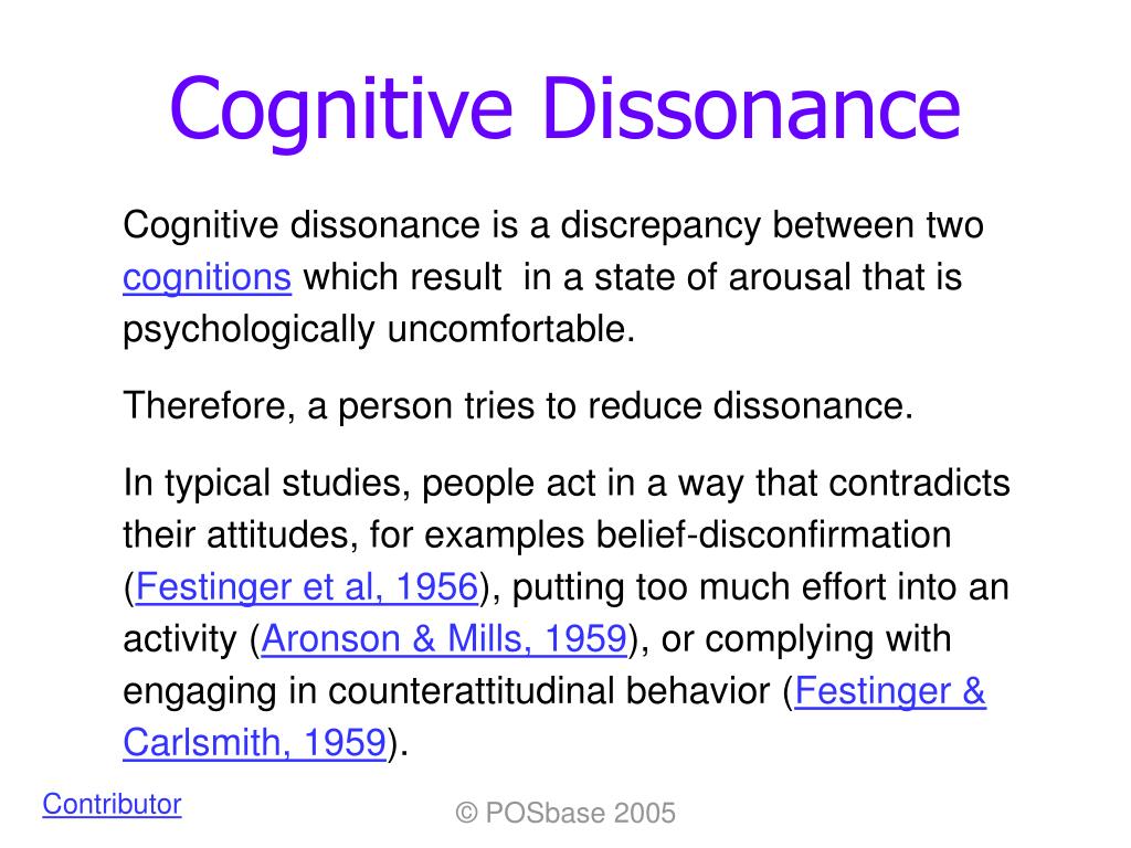 PPT Cognitive Dissonance PowerPoint Presentation Free Download ID 