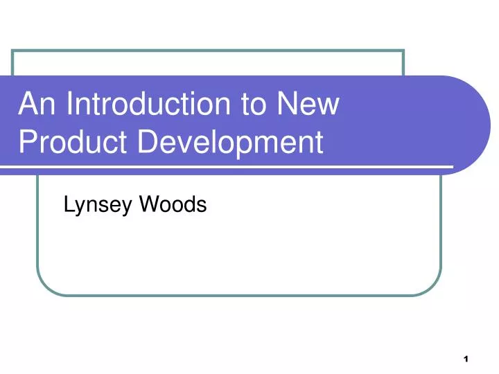 an introduction to new product development n.