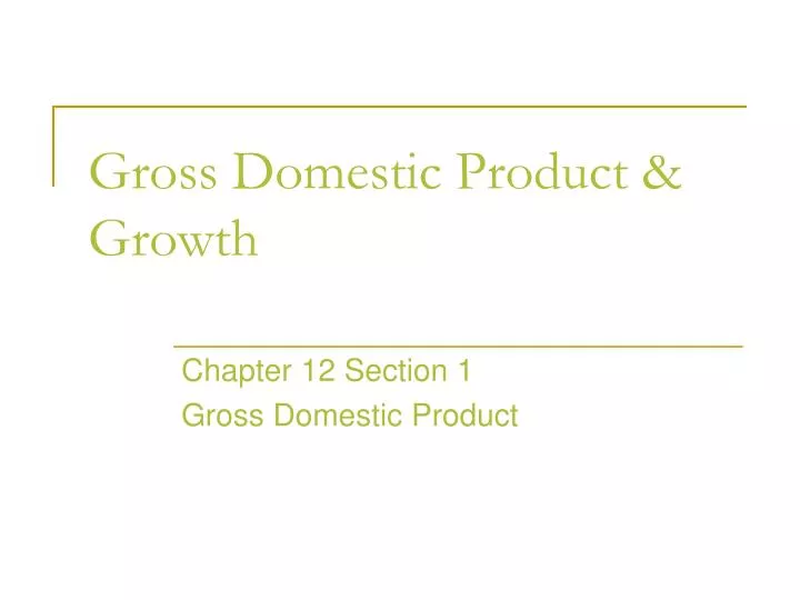 gross domestic product growth n.