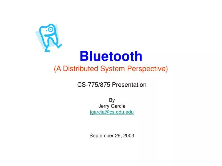 bluetooth a distributed system perspective n.