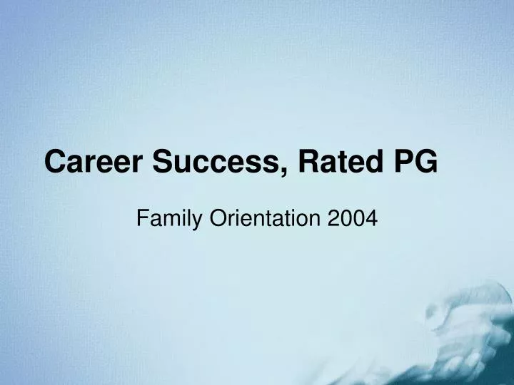 career success rated pg n.
