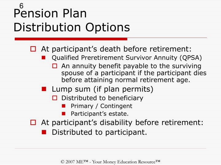 Best pension plan options