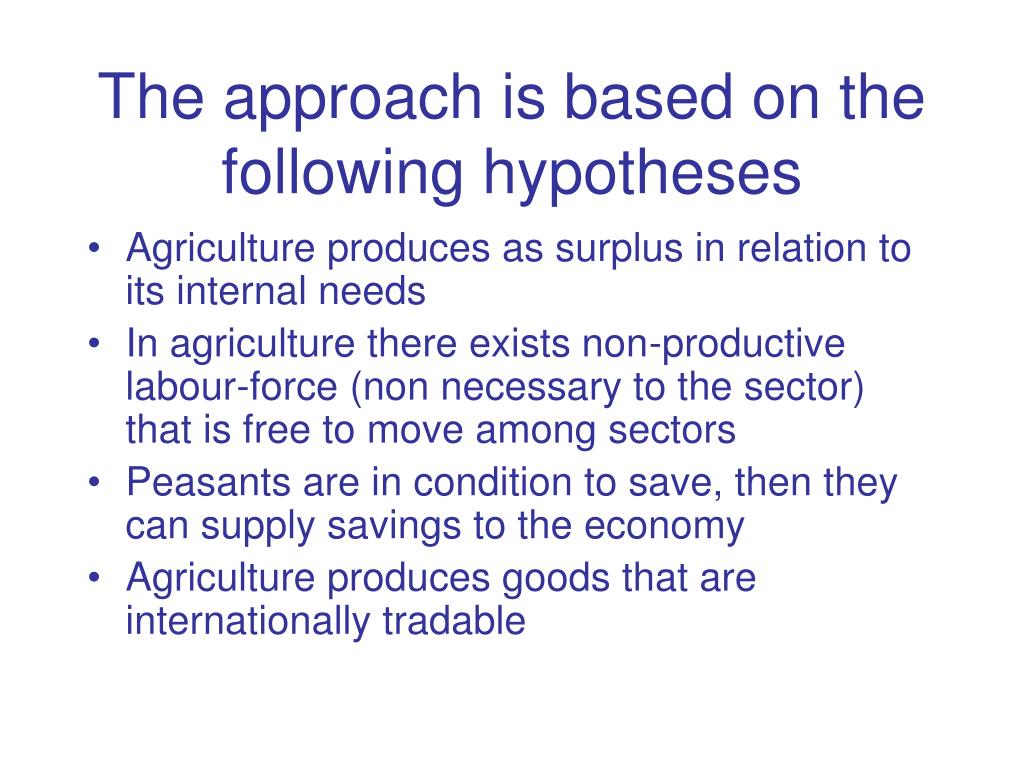 hypothesis explaining why agriculture developed