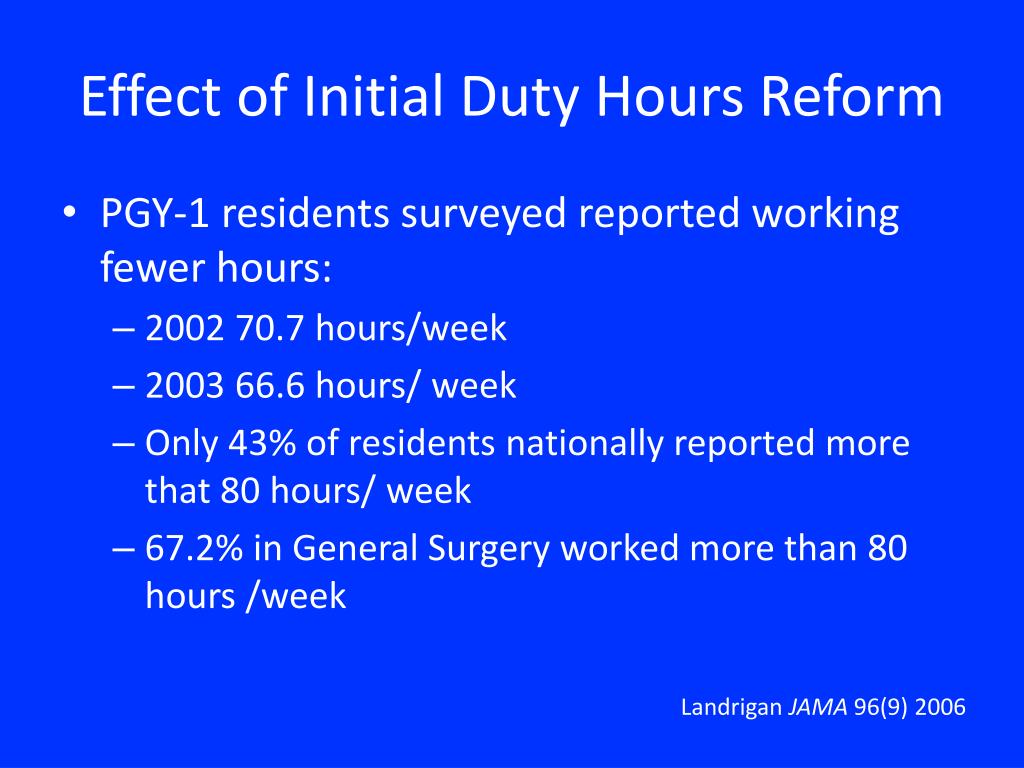 PPT ACGME Duty Hours Where are we and where are we going? PowerPoint