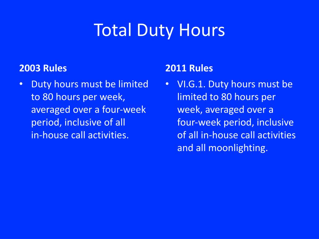 PPT ACGME Duty Hours Where are we and where are we going? PowerPoint