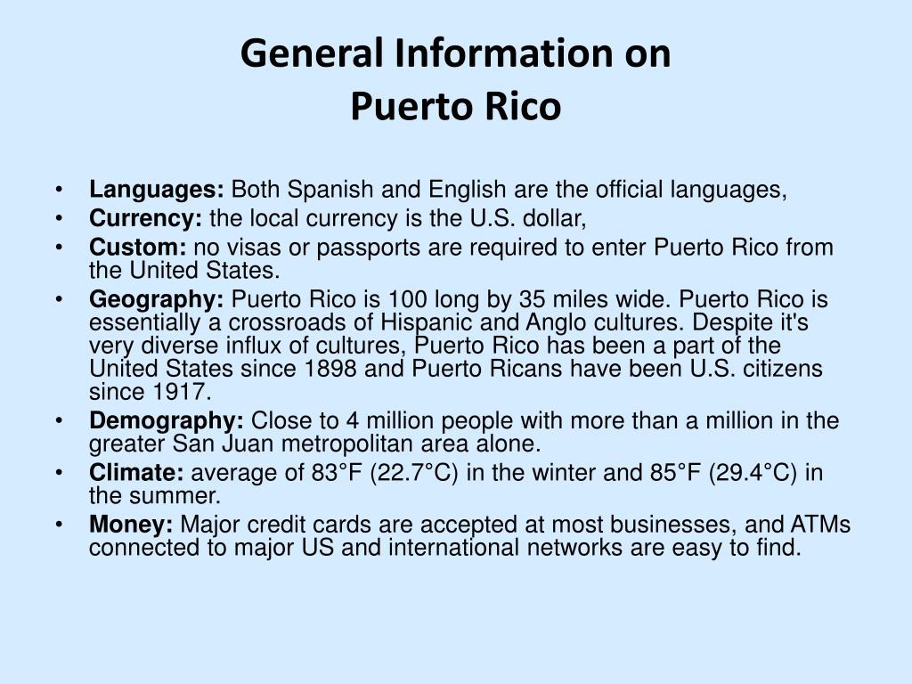 PPT - PUERTO RICO PowerPoint Presentation, free download - ID:643427