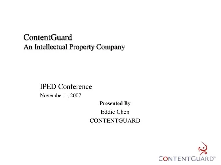 contentguard an intellectual property company n.
