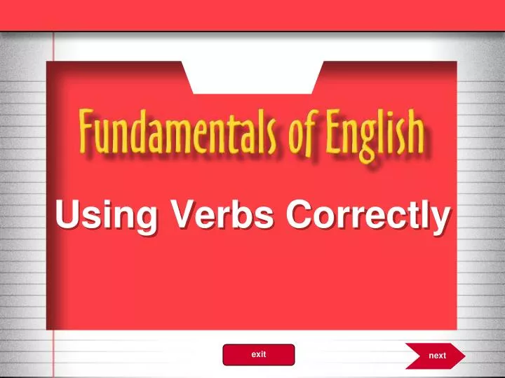 using verbs correctly n.