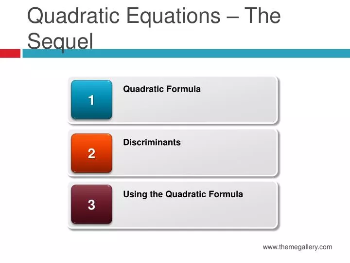 quadratic equations the sequel n.