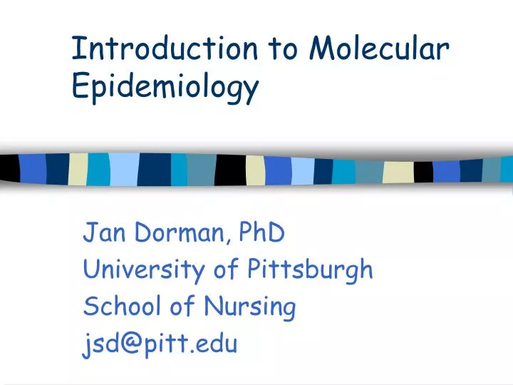 introduction to molecular epidemiology n.