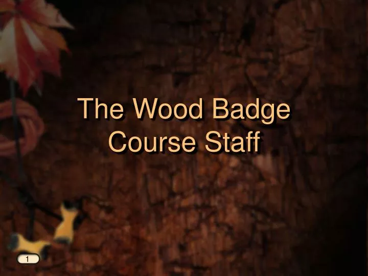 wood badge powerpoint presentations