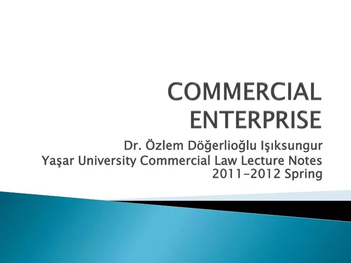 PPT COMMERCIAL ENTERPRISE PowerPoint Presentation, free download ID