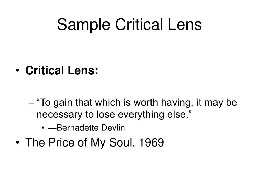 lens essay sample