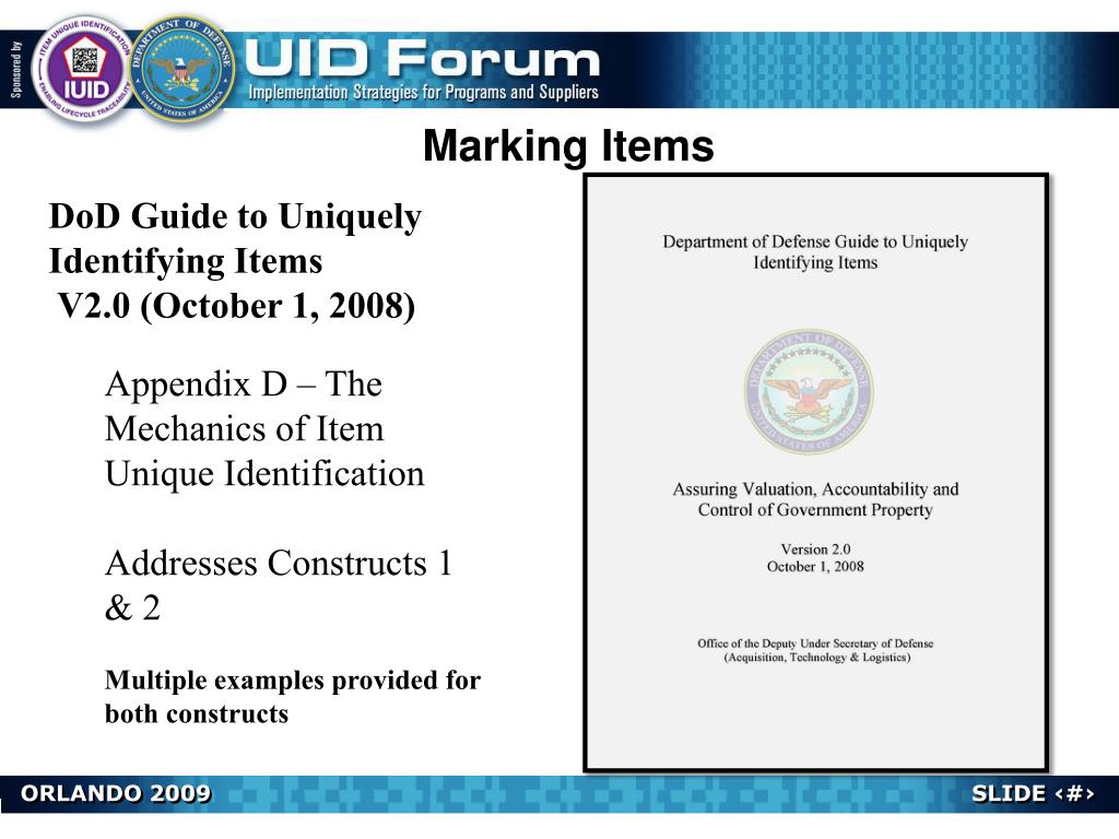 Item Unique Identification (IUID) Marking