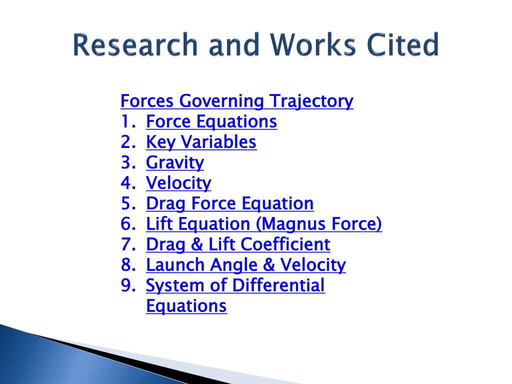 PPT - Maximizing the Magnus Effect on Spherical Projectiles PowerPoint  Presentation - ID:647189