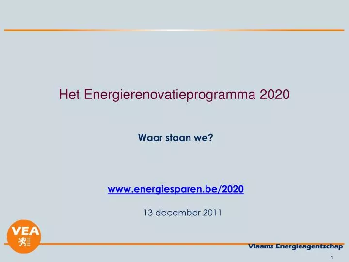 het energierenovatieprogramma 2020 n.