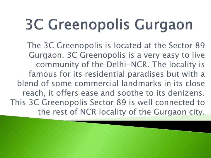 3c greenopolis gurgaon n.