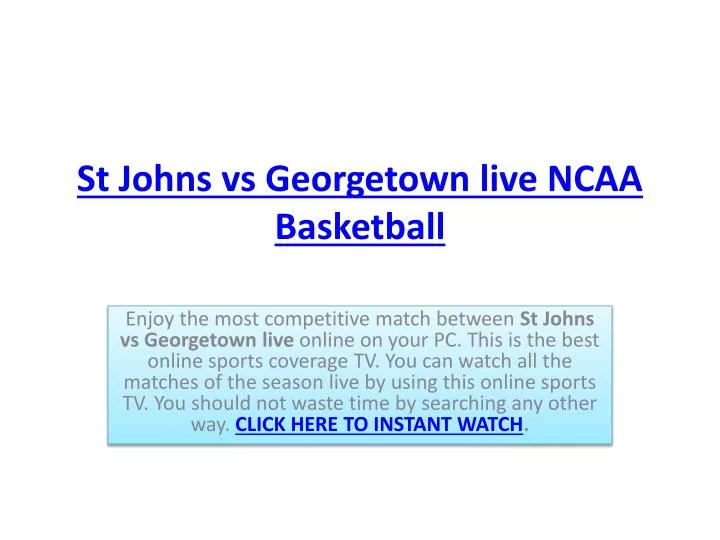 st johns vs georgetown live ncaa basketball n.