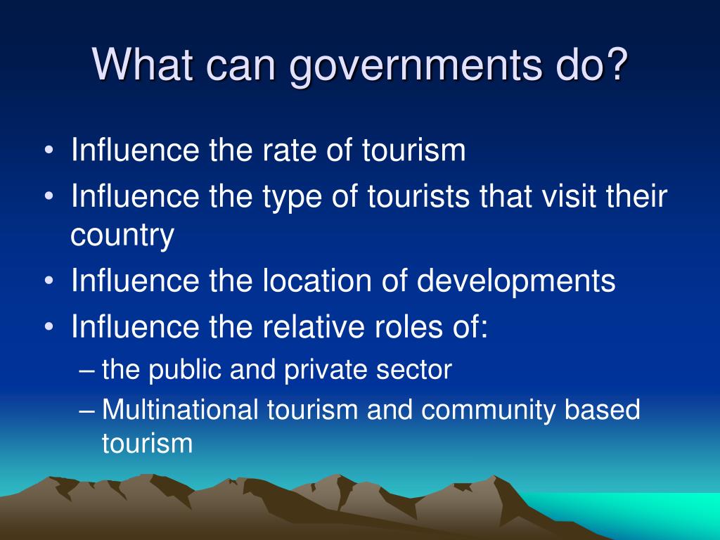 tourism on government