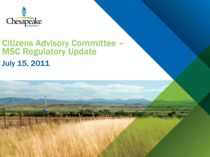 citizens advisory committee msc regulatory update n.