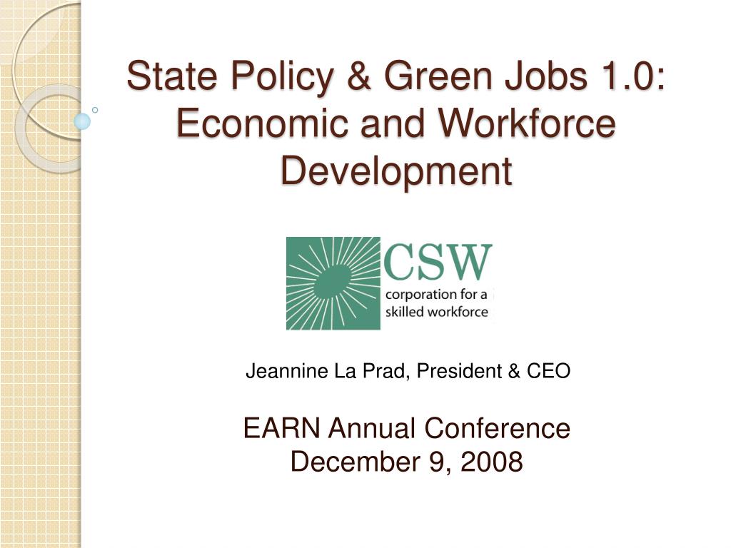 Green economic development jobs