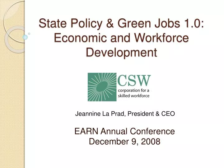 state policy green jobs 1 0 economic and workforce development n.