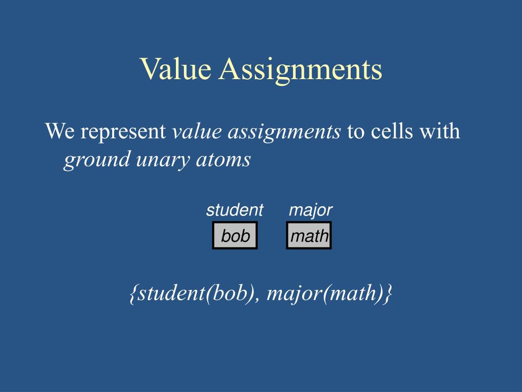 what is value assignments