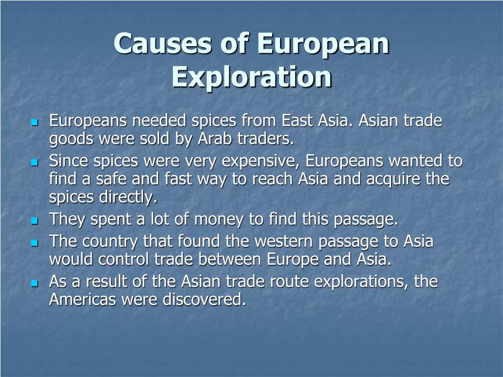 thesis statement about european exploration