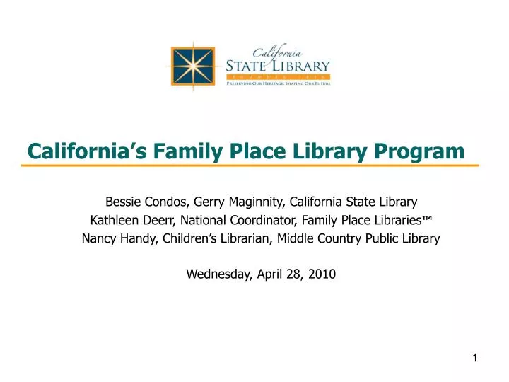 california s family place library program n.