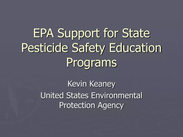 epa support for state pesticide safety education programs n.