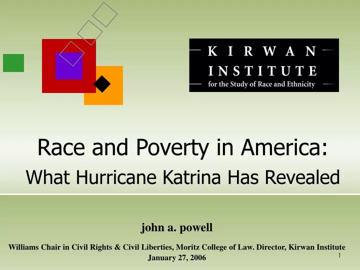 race and poverty in america what hurricane katrina has revealed n.
