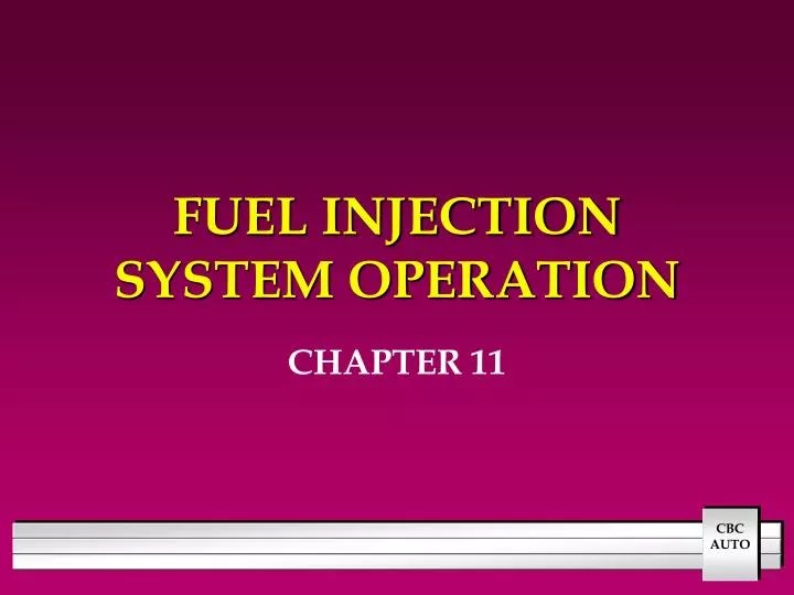 Fuel Injection System Ppt