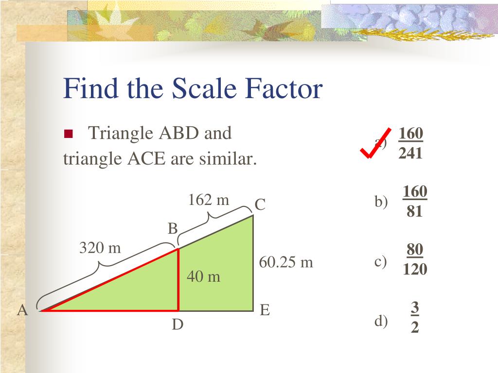 Determine The Scale Factor