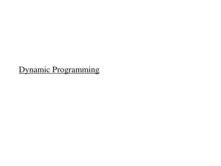 dynamic programming n.