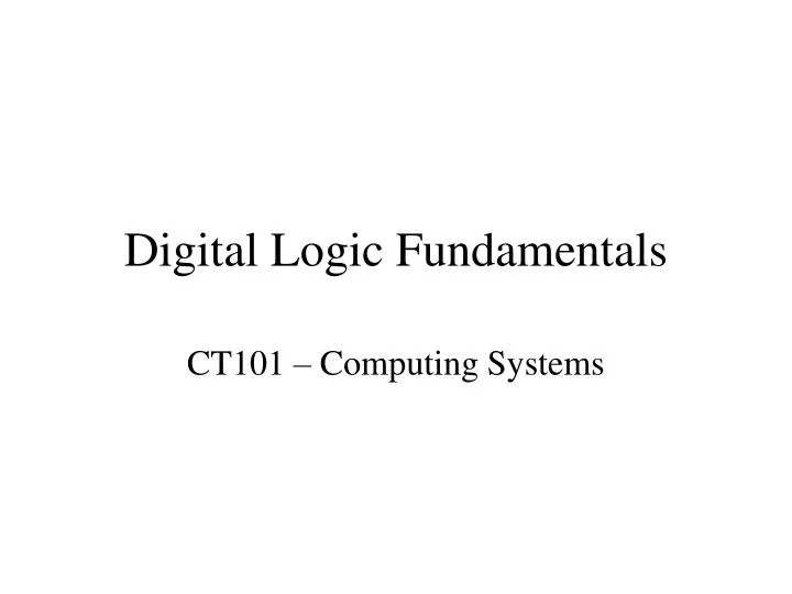 fundamentals of digital logic free download