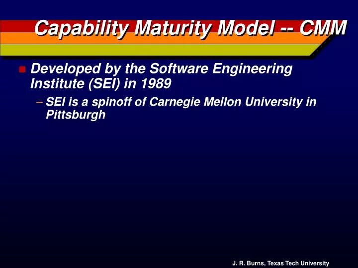 capability maturity model cmm n.