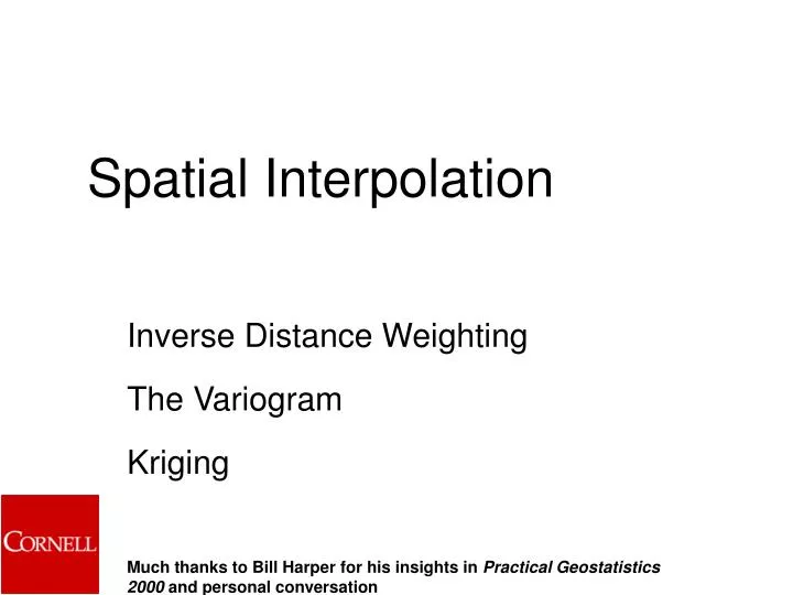 spatial interpolation n.