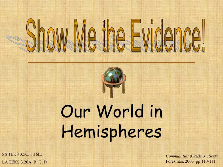 our world in hemispheres n.