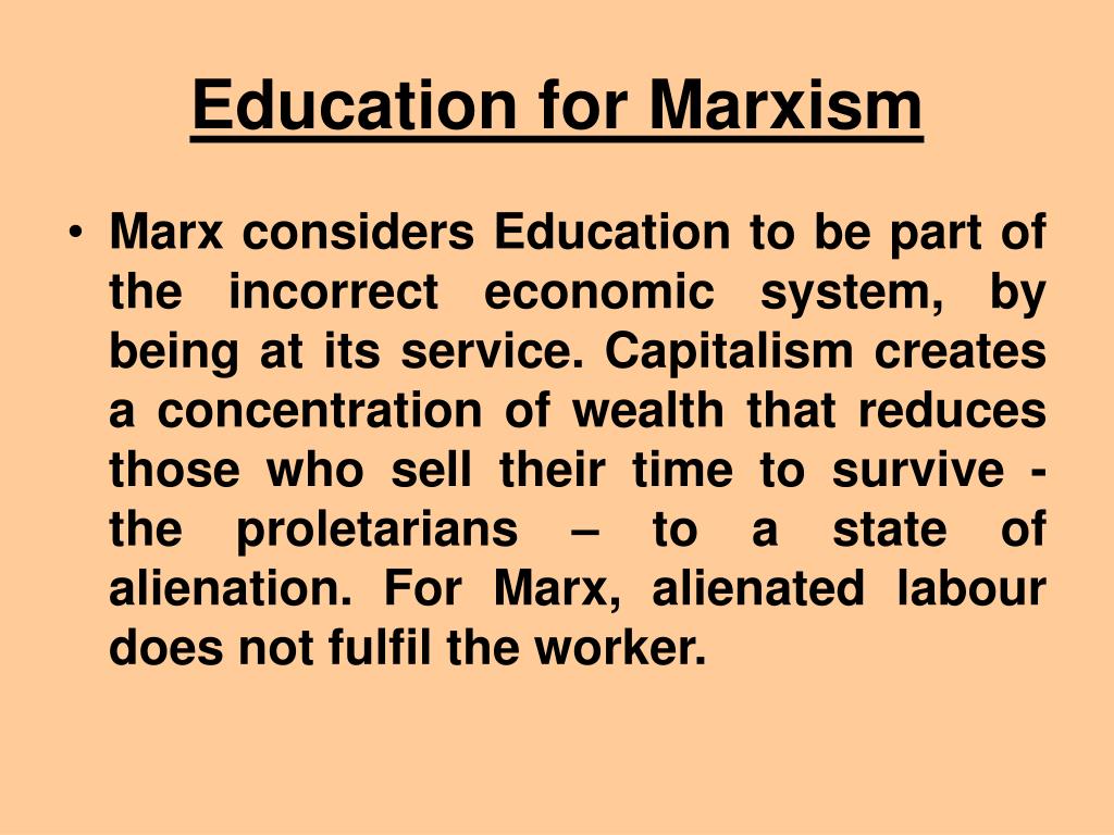 marxism theory on education