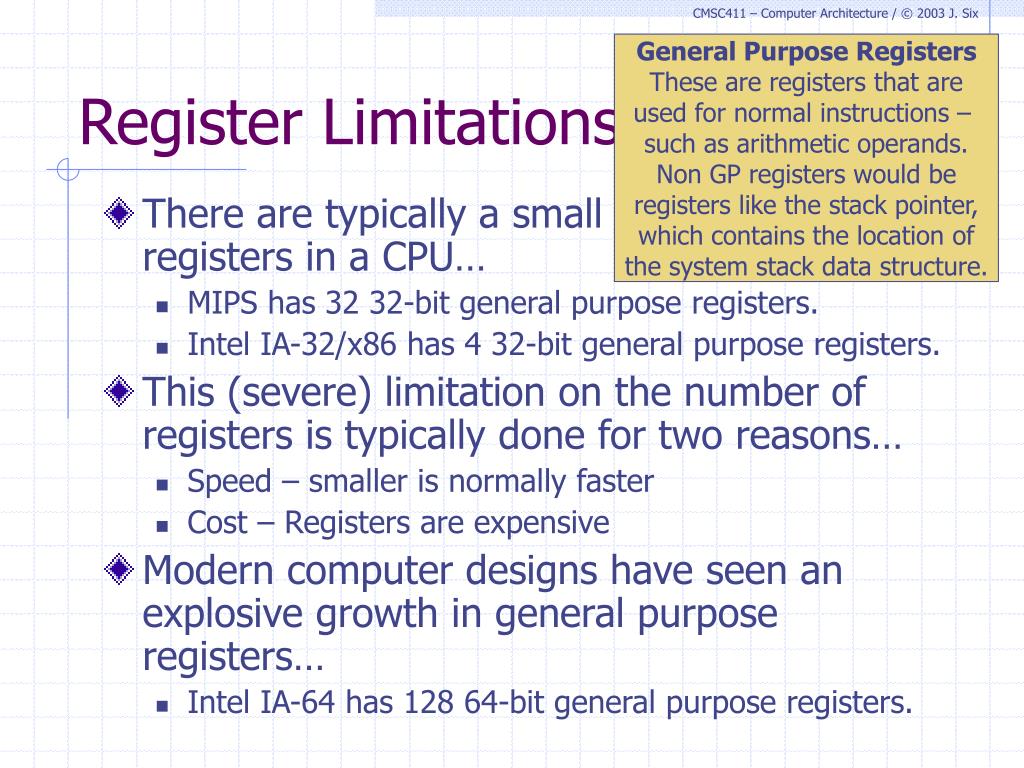Limitations Inscriptions PPT - Instruction Set Architectures PowerPoint Presentation, free ...
