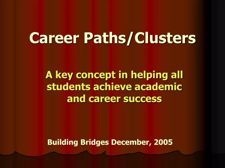 career paths clusters n.