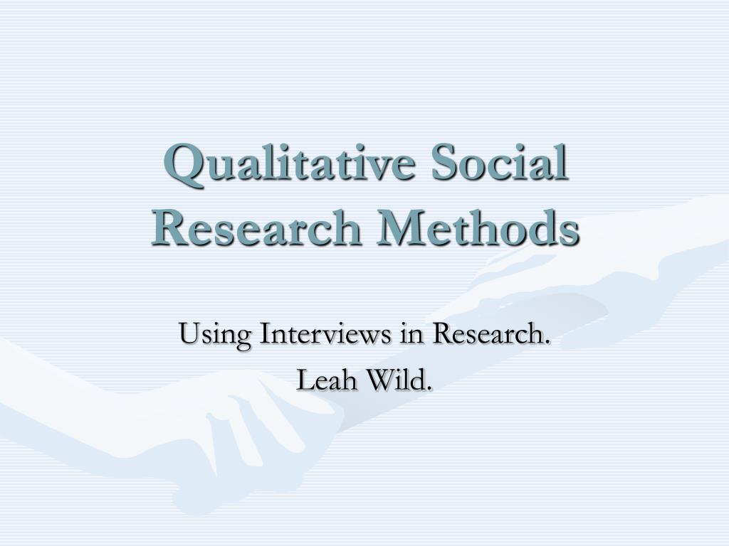 qualitative research and social work