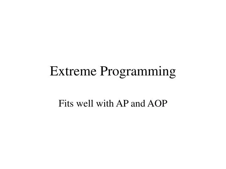 extreme programming n.