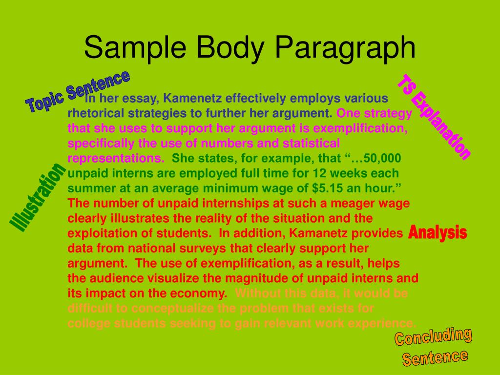 essay format body paragraph