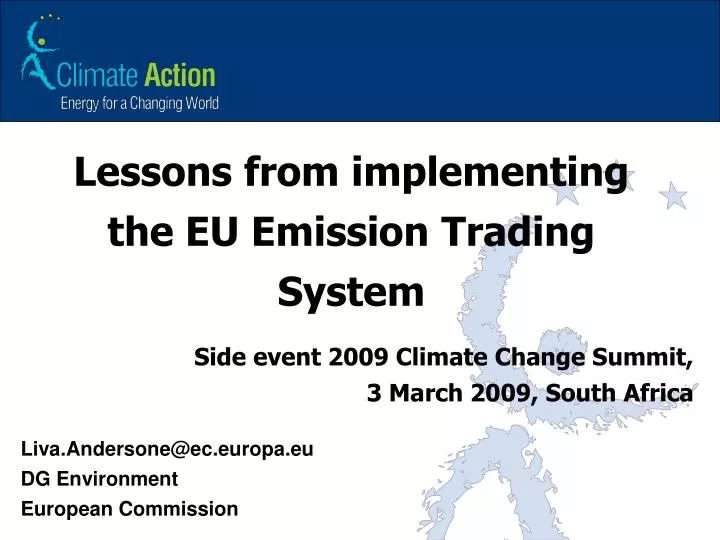PPT - Lessons from implementing the EU Emission Trading System ...