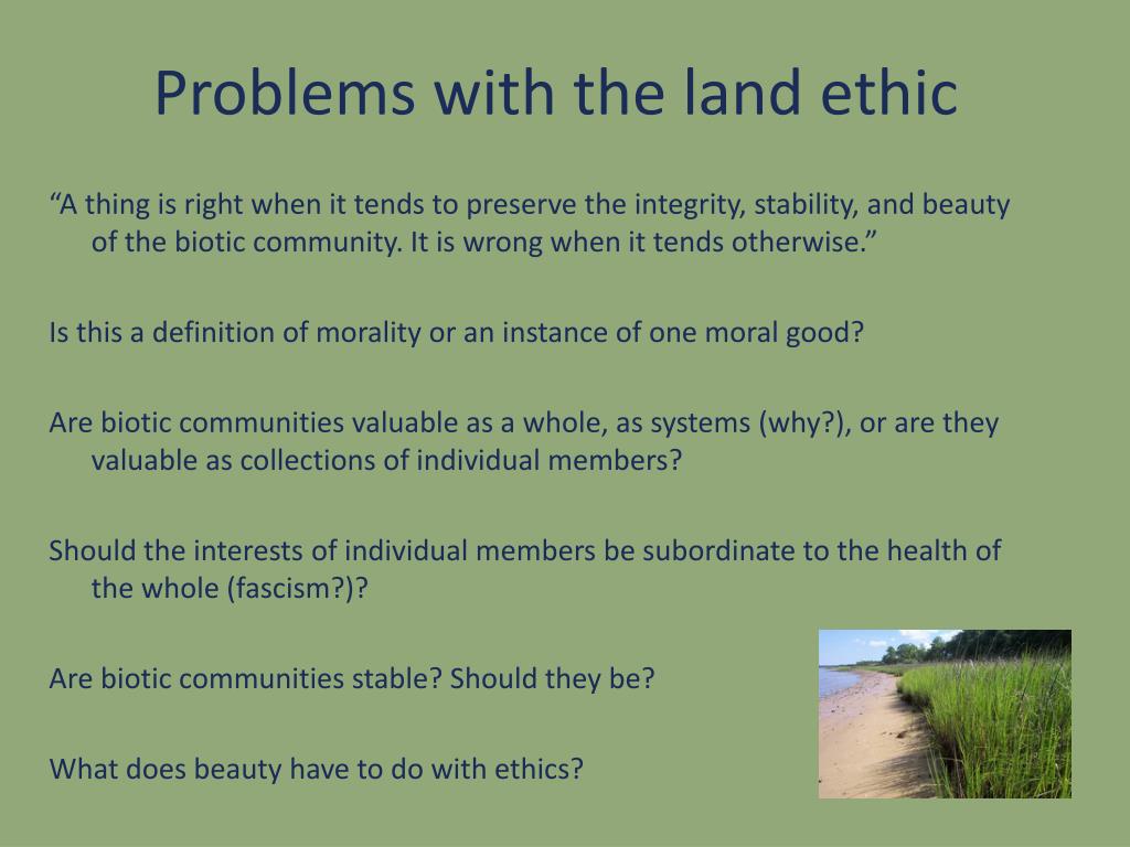 research papers on land ethic