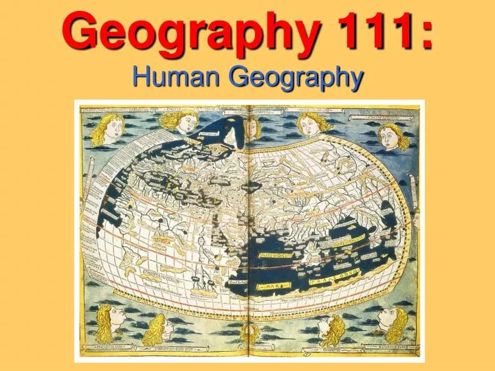 geography 111 human geography n.