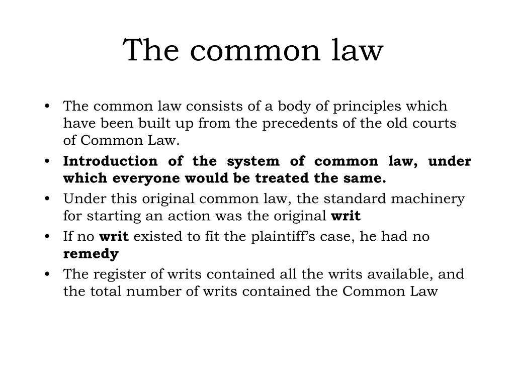 what is the common law essay